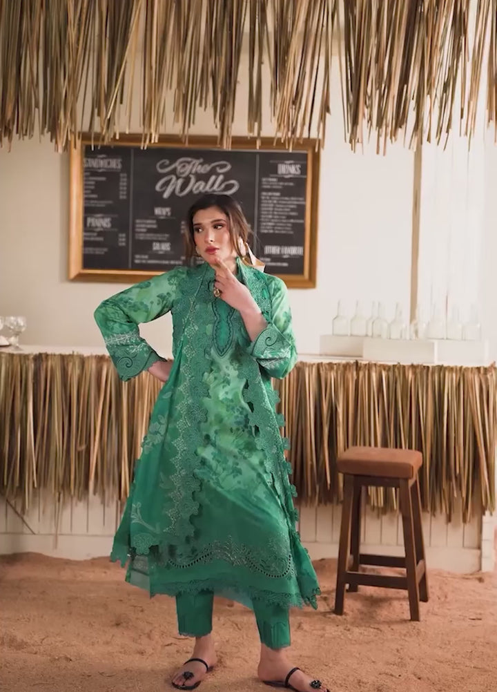 Gardenia by Nureh Unstitched Embroidered Lawn 3 Piece Suit NU26ULG NSG-221 - Summer Collection