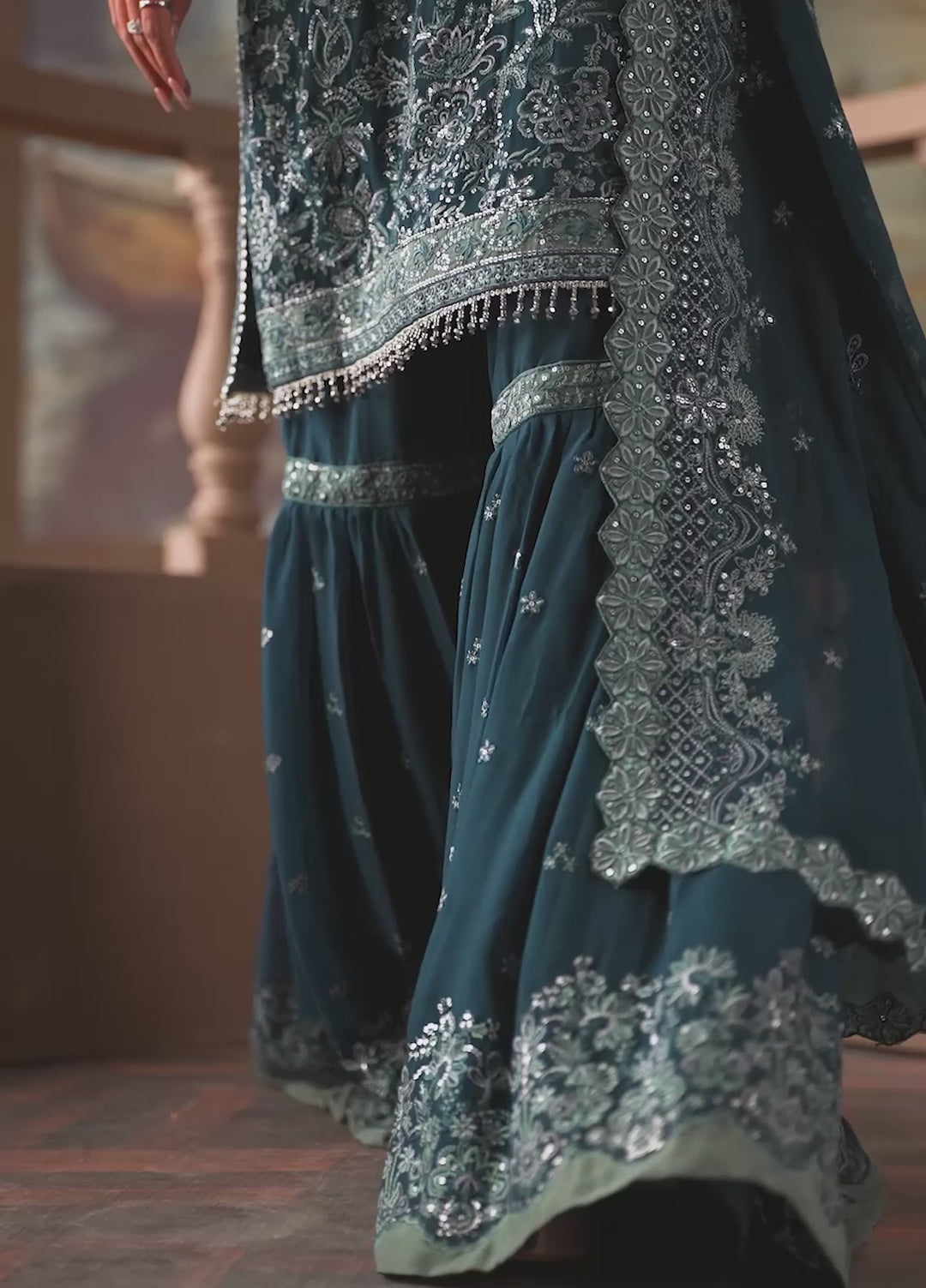 Zarif Embroidered Chiffon Suits Unstitched 3 Piece ZR25UF Prc-03 Kate- Formals Collection