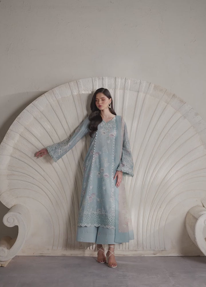 Iznik Unstitched Embroidered Lawn 3 Piece Suit IZ26ULF IBE-10 - Festive Collection