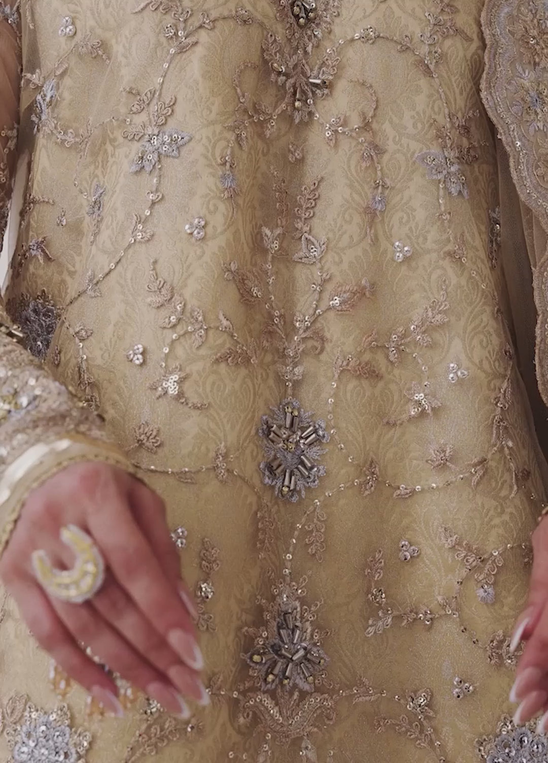 Aik Atelier Embroidered Net Suits Unstitched 3 Piece AIK25WU D-06 - Formals Collection