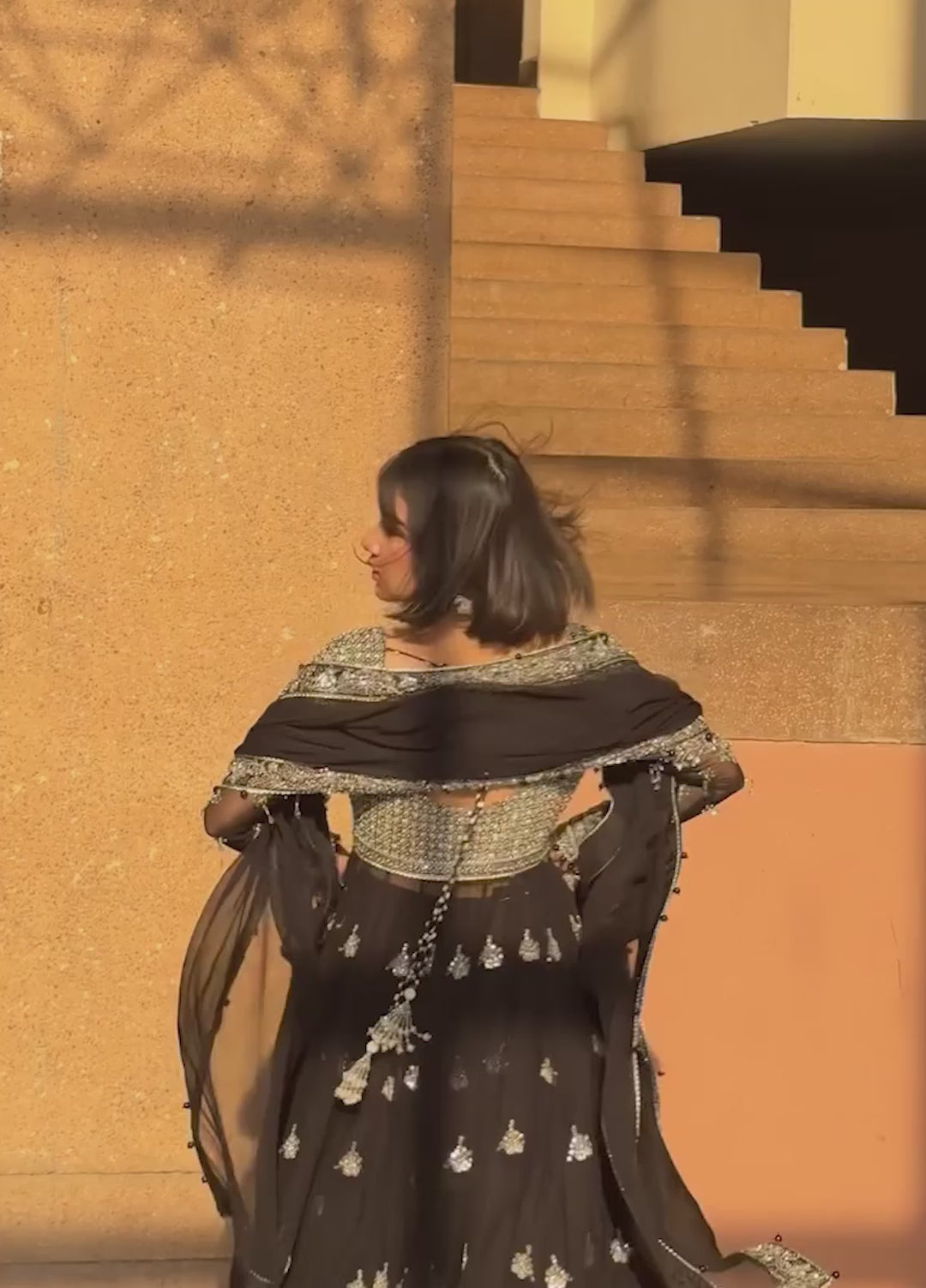 Check In by Zarizaa Embroidered Chiffon 3 Piece Suit ZZ26UCI CLOAK - Festive Collection