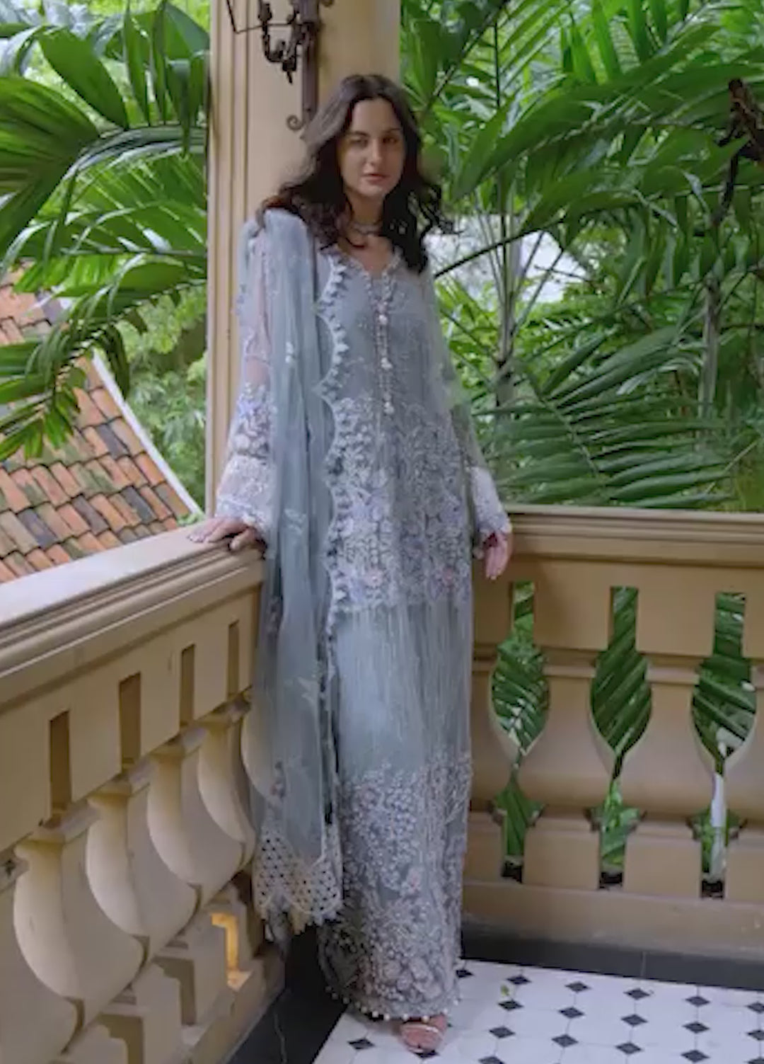 Lavie Haute by Esmel Unstitched Wedding Embroidered Net Suits 3 Piece EML25WU D-106 Evania - Wedding Collection