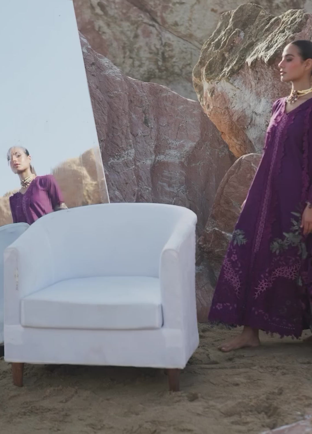 Mahiymaan by Al Zohaib Unstitched Embroidered Luxury Lawn 3 Piece Suit AZ26UM D-7 - Festive Collection