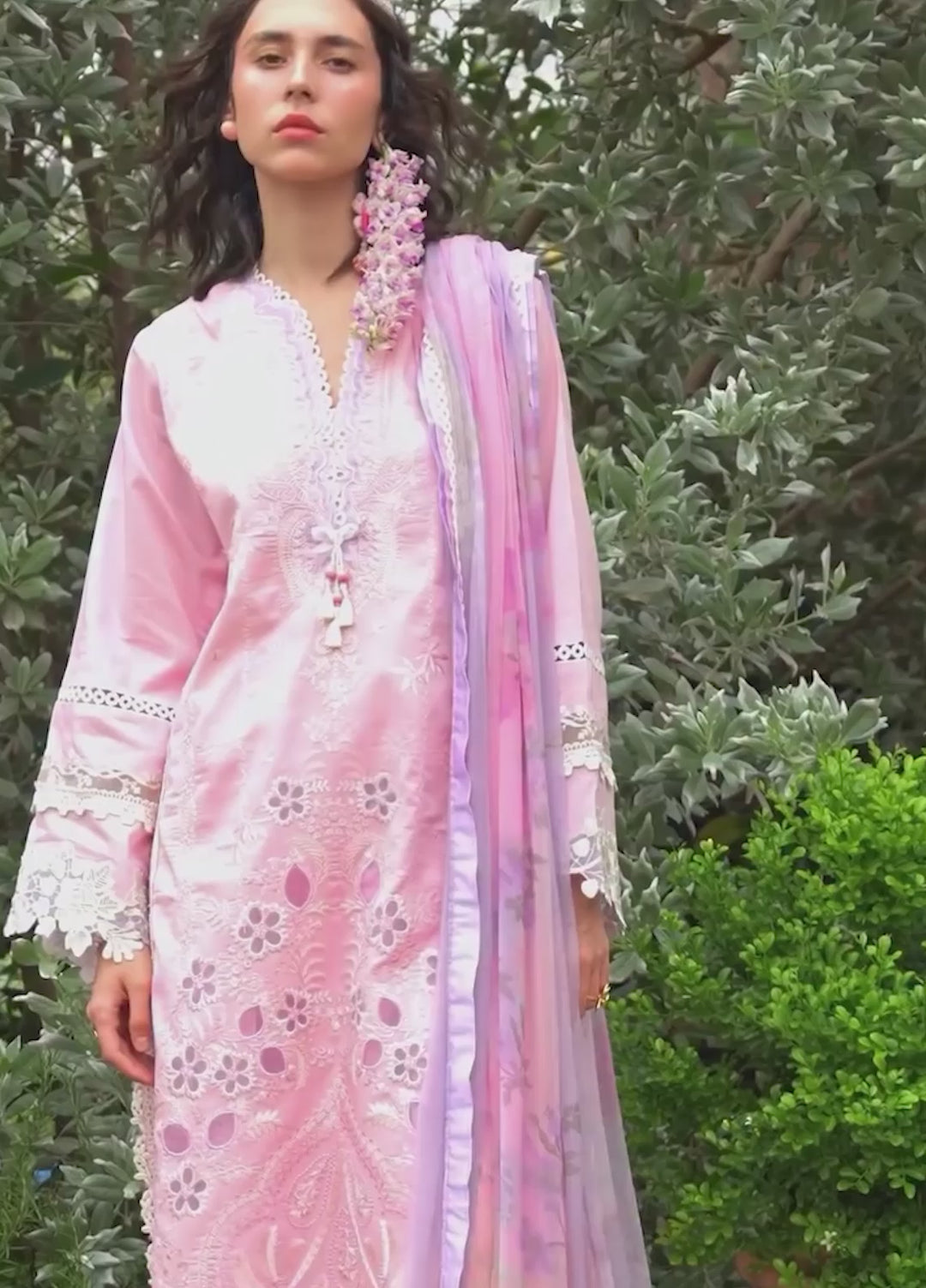 The Secret Garden by Mushq Unstitched Embroidered Lawn 3 Piece Suit MU26USG Rosewood Secret HUNSS260410 - Festive Collection