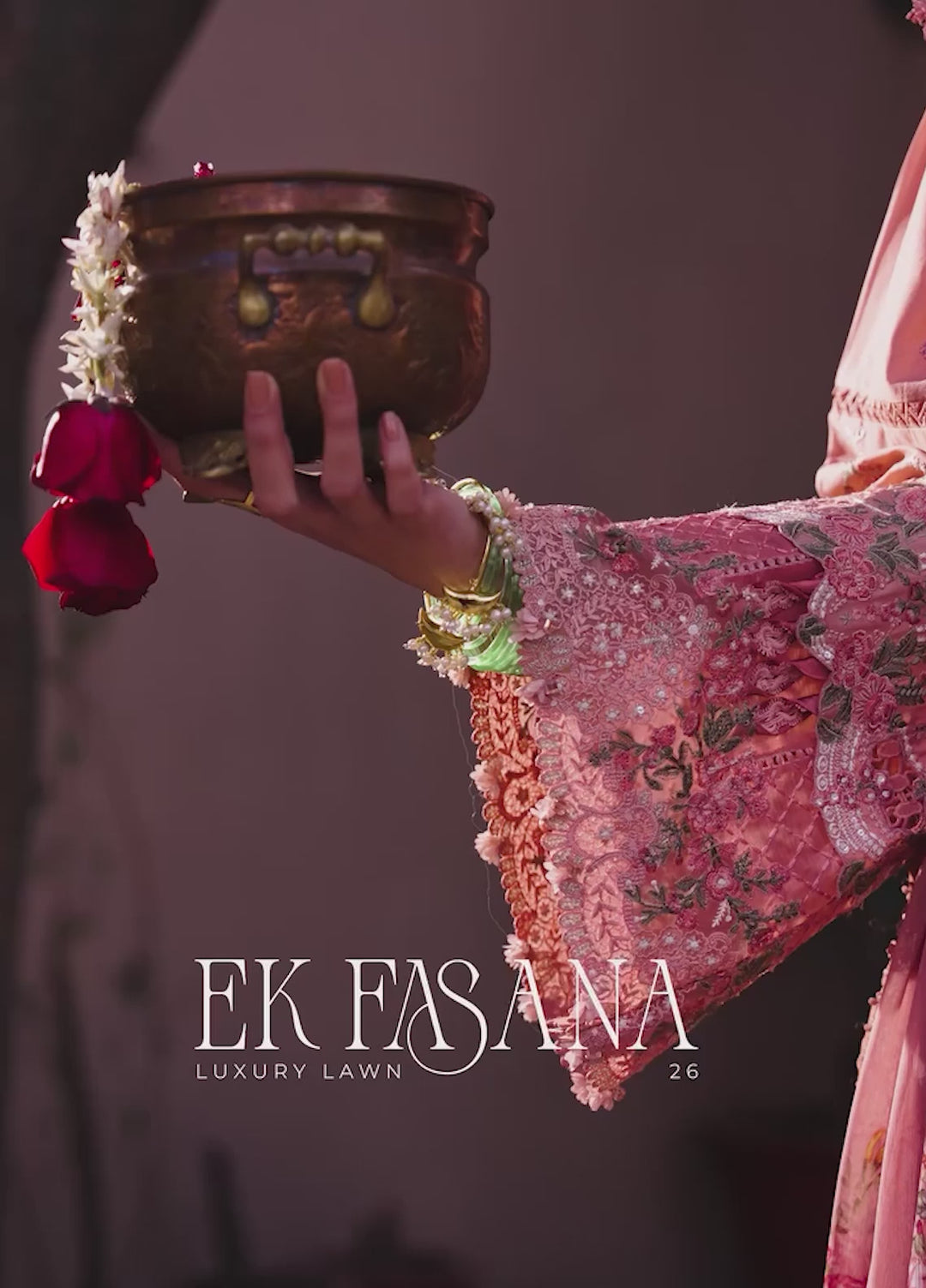 Ek Fasana by Kahf Premium Unstitched Embroidered Luxury Lawn 3 Piece Suit KHF26UFL KLB 5B ADAA - Festive Collection