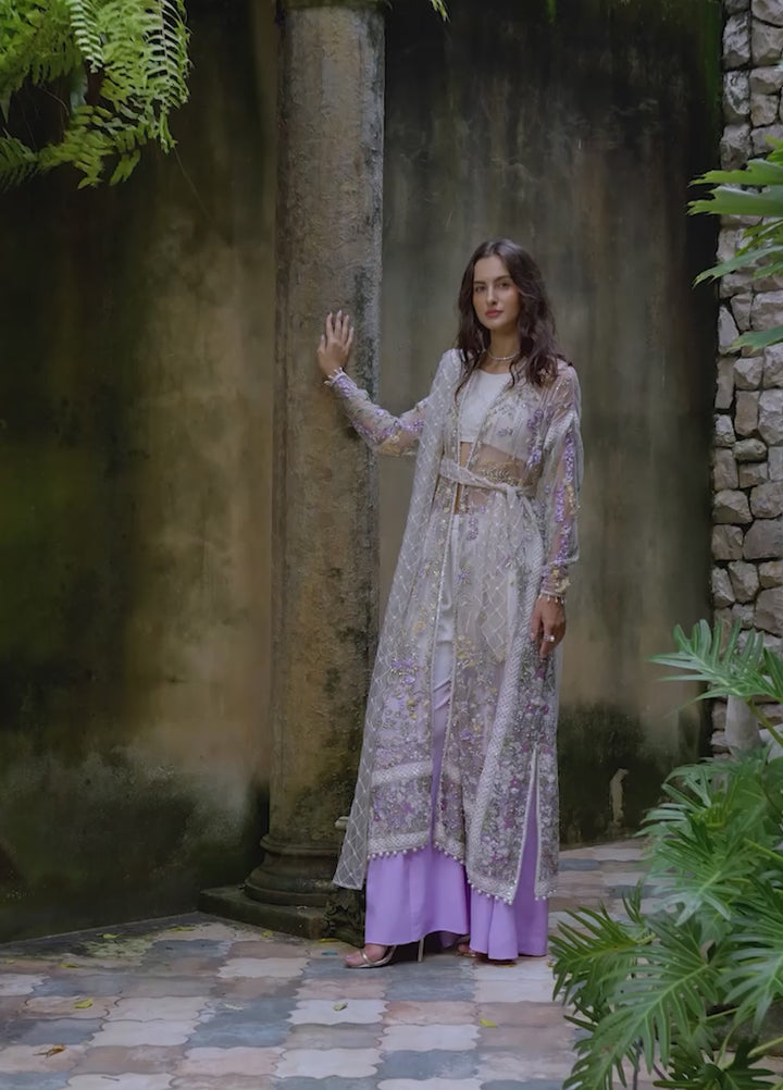 Lavie Haute by Esmel Unstitched Wedding Embroidered Net Suits 3 Piece EML25WU D-101 Naiora - Wedding Collection