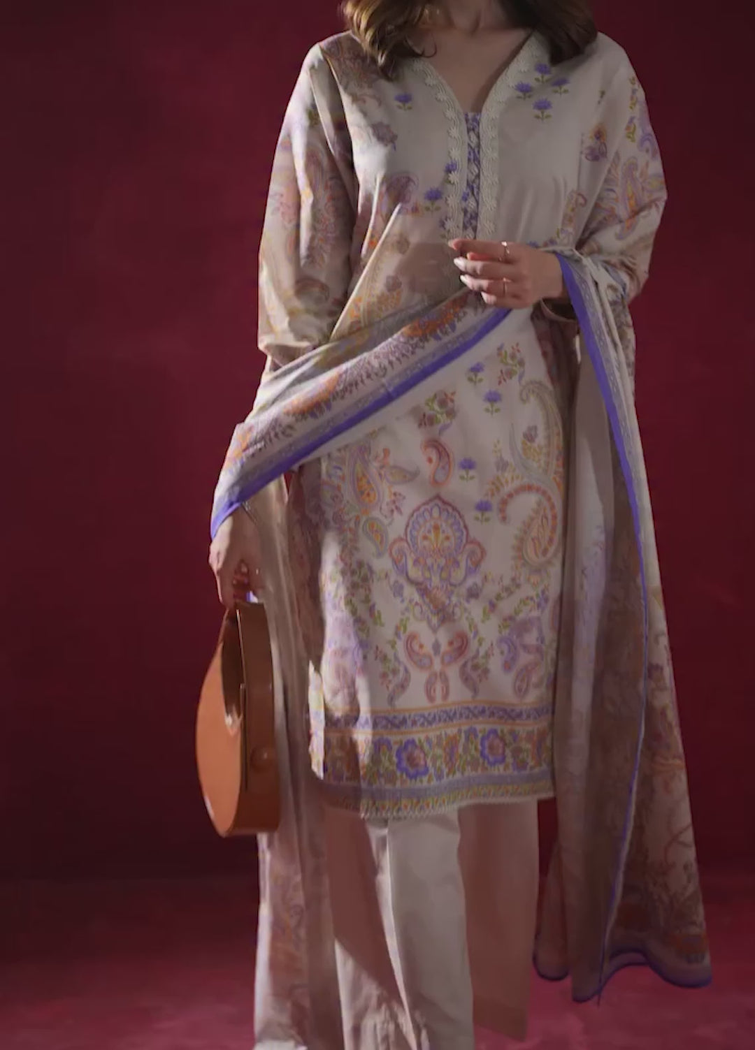 Zoe by Zeen Unstitched Printed Lawn 3 Piece Suit ZN26UZL WFM36600 - Casual Collection