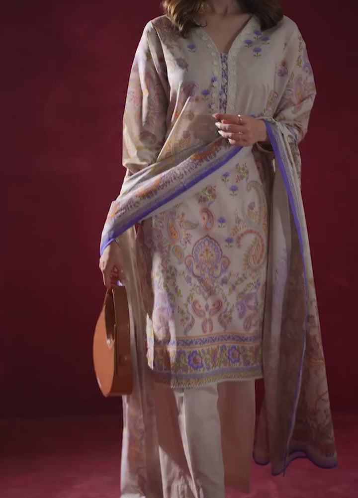Zoe by Zeen Unstitched Printed Lawn 3 Piece Suit ZN26UZL WFM36600 - Casual Collection