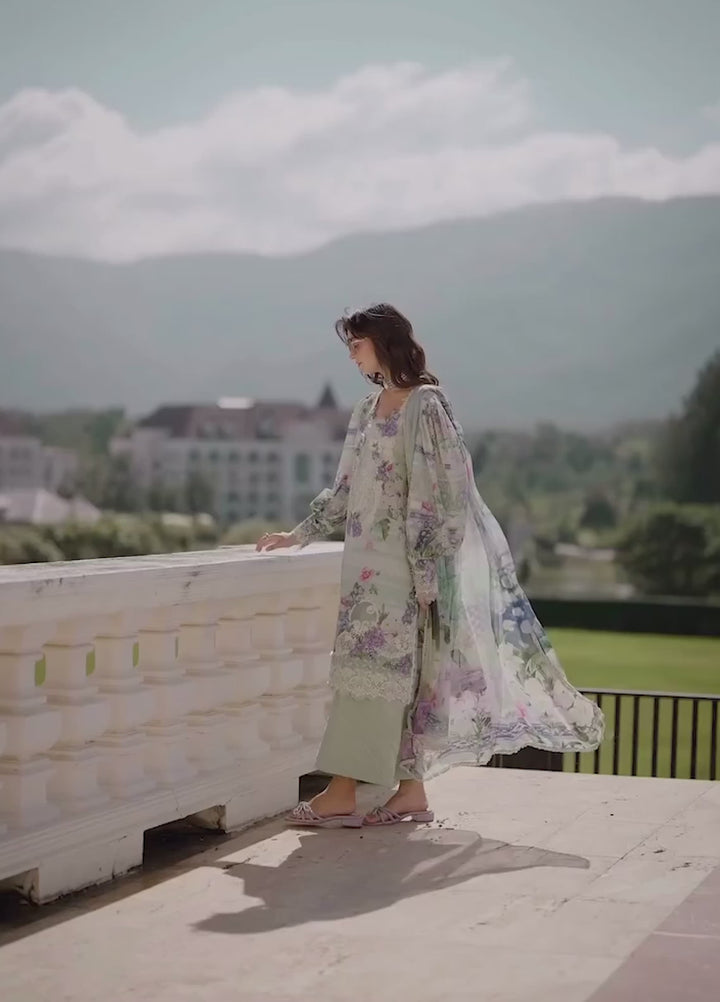 Signature by Elaf Premium Unstitched Embroidered Lawn 3 Piece Suit EL26USP ESA-6B EVELINE WHISPERS - Summer Collection