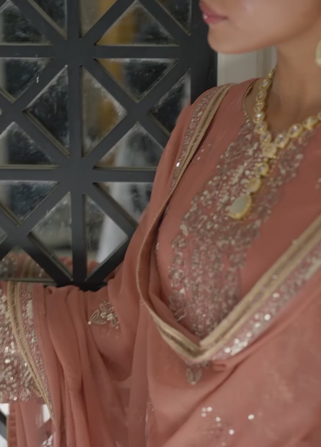 Maison d'or by Sahane RTW Embroidered Chiffon 3 Piece Suit CT 27006P Sorelle - Festive Collection