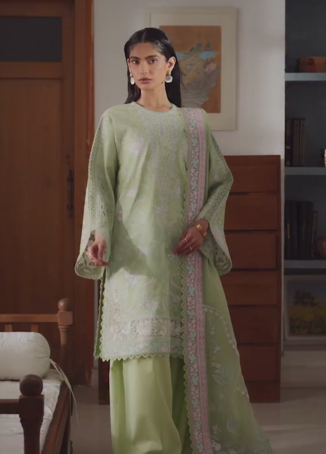 Serein by Ayzel Unstitched Embroidered Lawn 3 Piece Suit AAF26USL Marie - Eid Collection