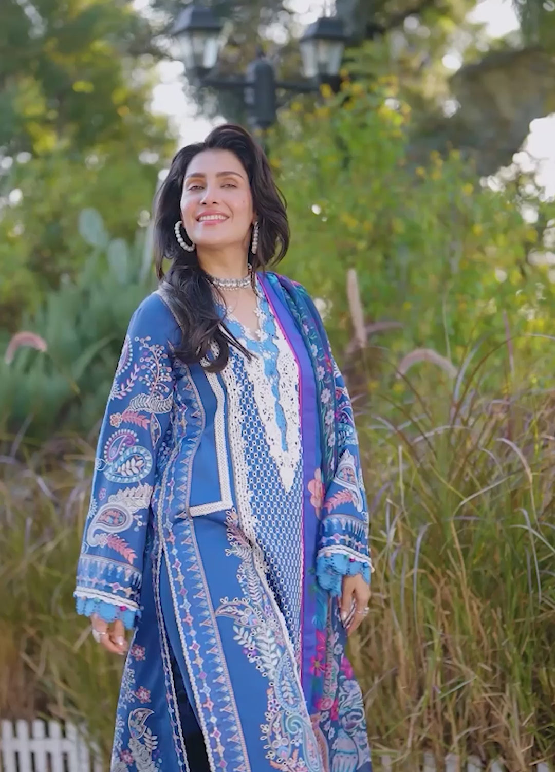 AMoi by Mushq Unstitched Embroidered Luxury Lawn 3 Piece Suit MU26AHL D-5 Moonlit Dreams - Summer Collection