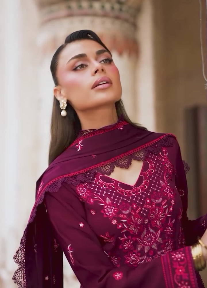 Amelia by Mahnur Unstitched Embroidered Corduroy 3 Piece Suit MN26ULW AM-11 - Winter Collection