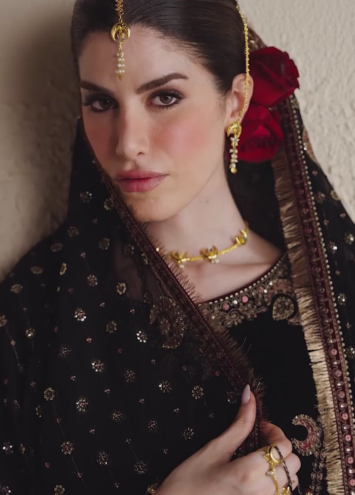 Chandni by Jazmin Unstitched Embroidered Velvet 3 Piece Suit JZ26UVC ZEENAT CVF-26-D05 - Wedding Collection