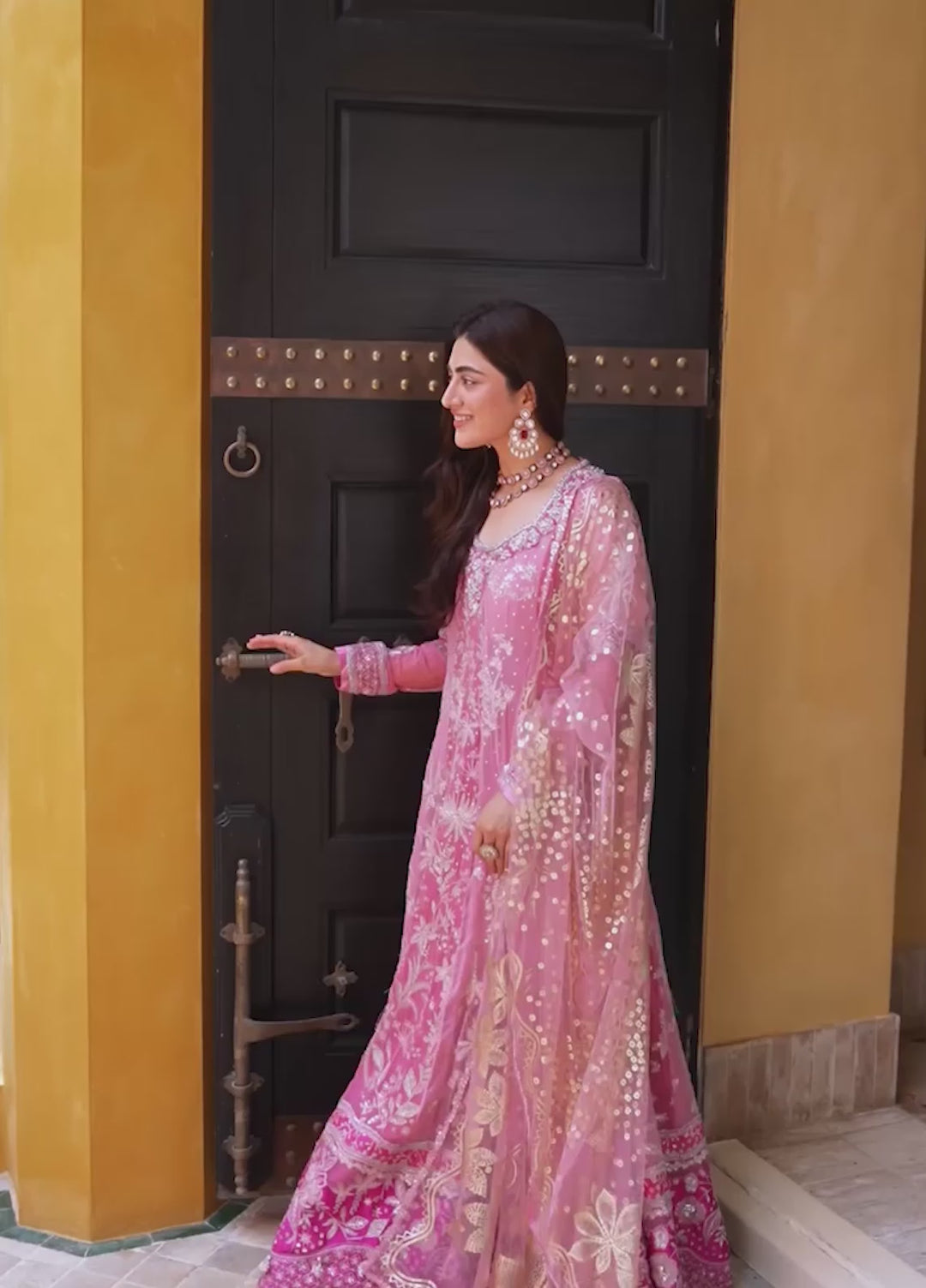 Bachelorette by Mushq Unstitched Embroidered Chiffon 3 Piece Suit MU26UBF Pink Promise MUNCH260107 - Festive Collection