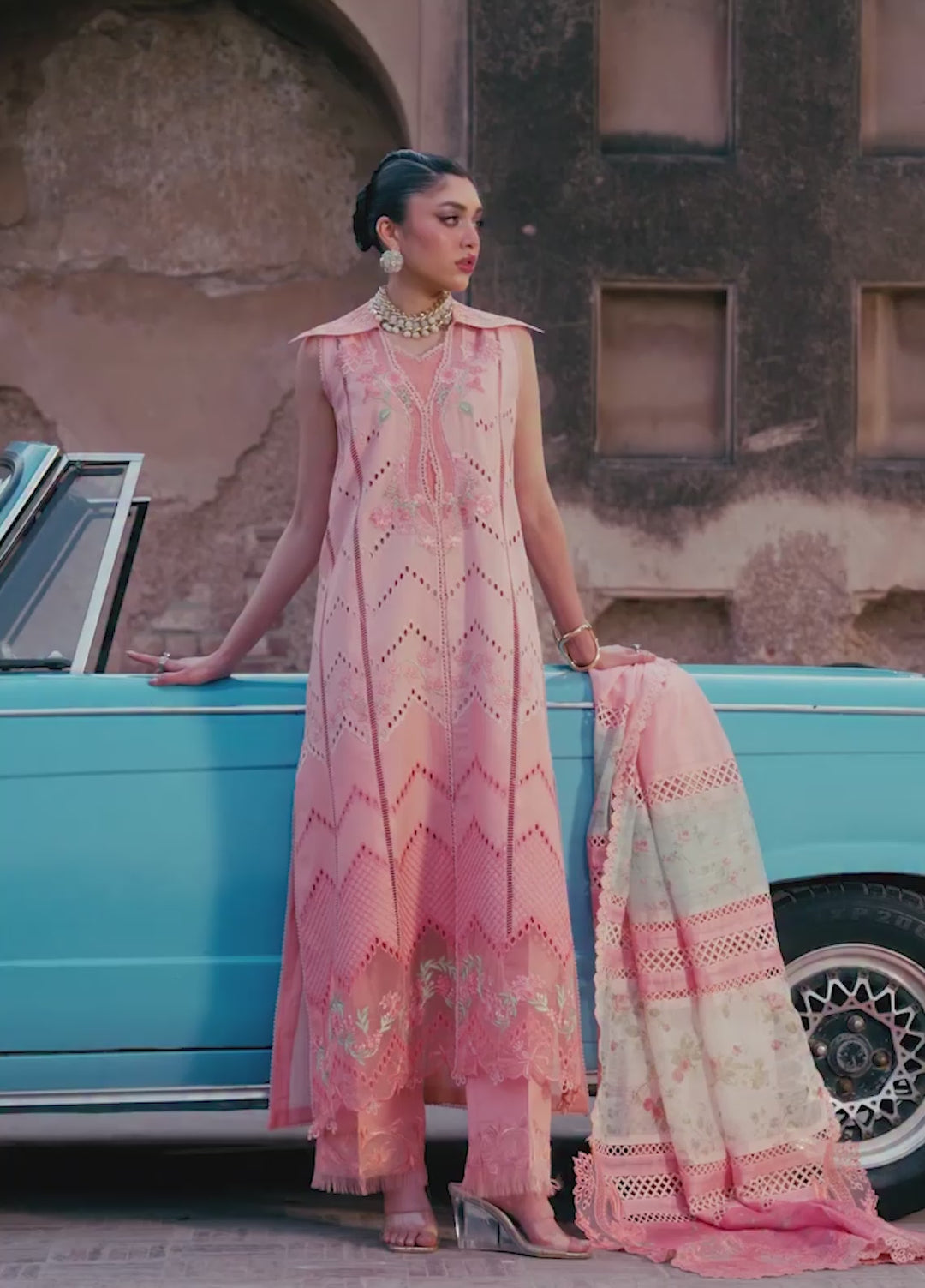 Bloom by Saira Shakira Unstitched Embroidered Lawn 3 Piece Suit SSR26ULB AMBRE-07A - Eid Collection