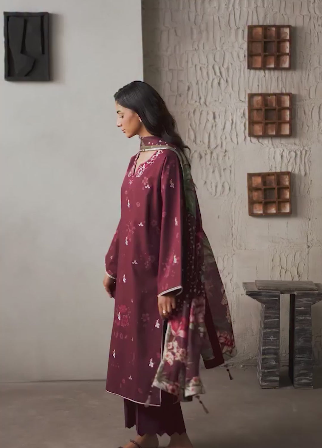 Selure by Seran Women Unstitched Embroidered Lawn 3 Piece Suit SN26ULS Veloura D-06 - Casual Collection