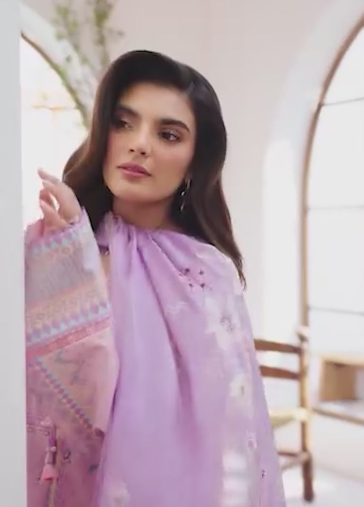 Florent Digital Printed Lawn Suits Unstitched 3 Piece FL25LP FL-1 B - Summer Collection