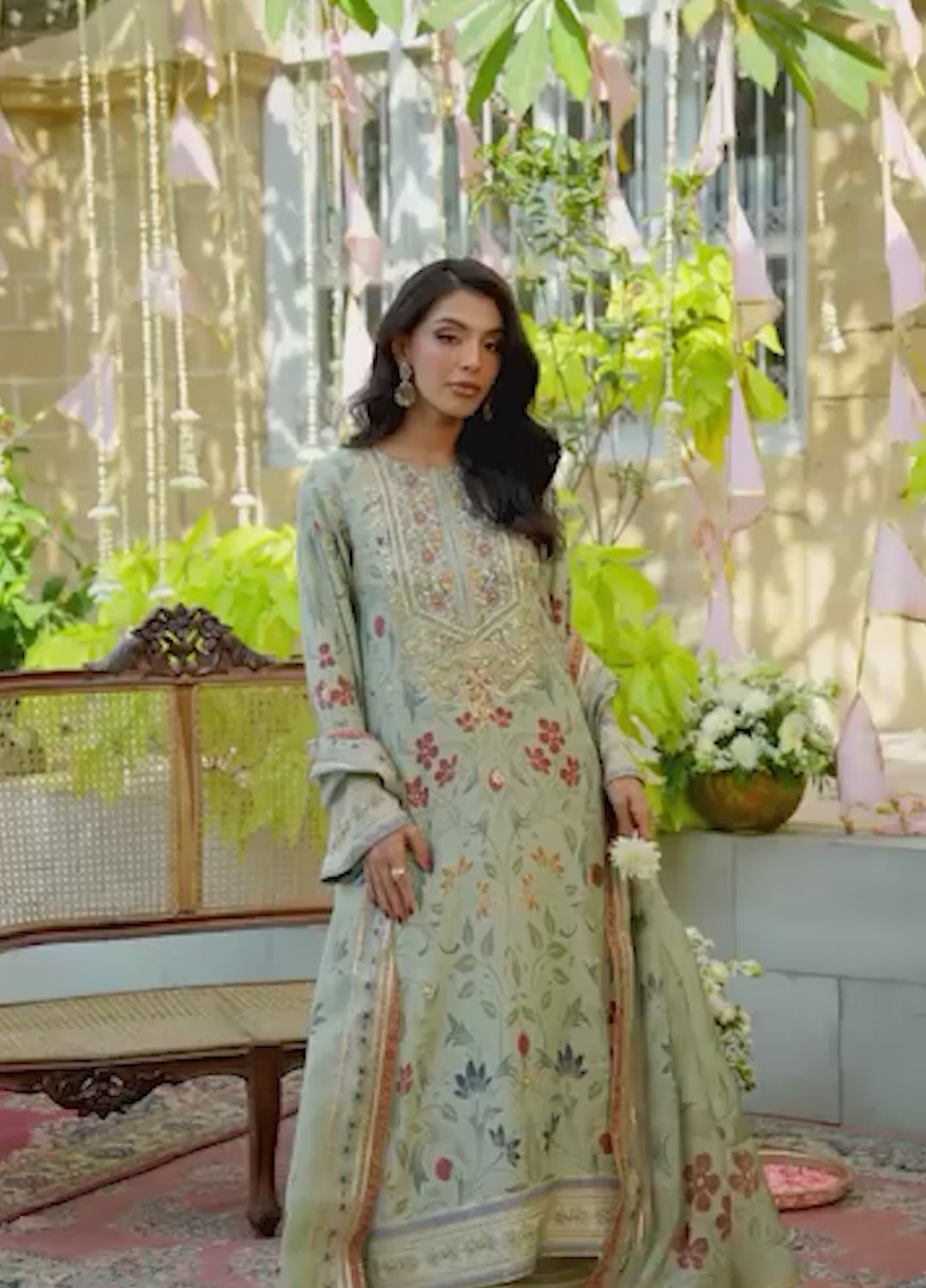 Erina From Nizka By Nida Rehan RTW Hand work Khaddi Silk 2 Piece Suit Ivera - Festive Collection