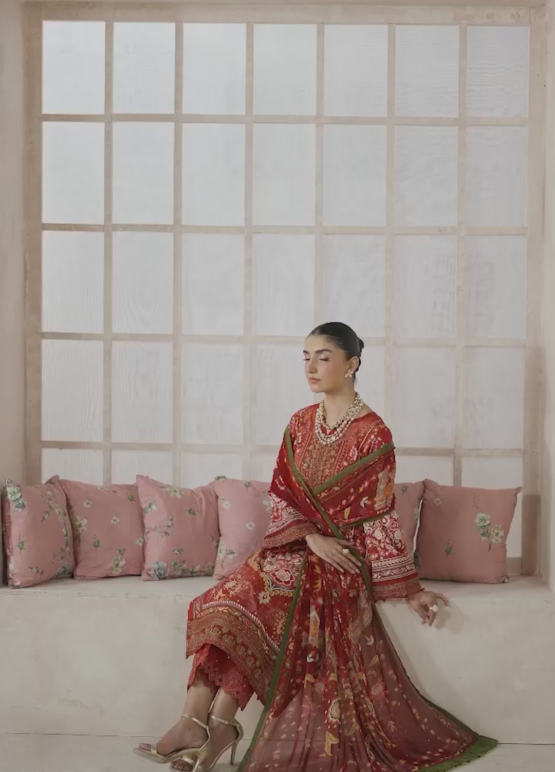 Gulaal Unstitched Embroidered Lawn 3 Piece Suit GL26ULF Calyx D-7 - Festive Collection