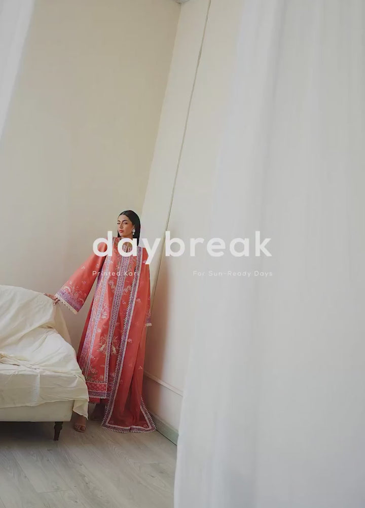 Daybreak by Afrozeh Unstitched Printkari Embroidered Lawn 3 Piece Suit AF26UDB D-5 SKYHUSH - Summer Collection