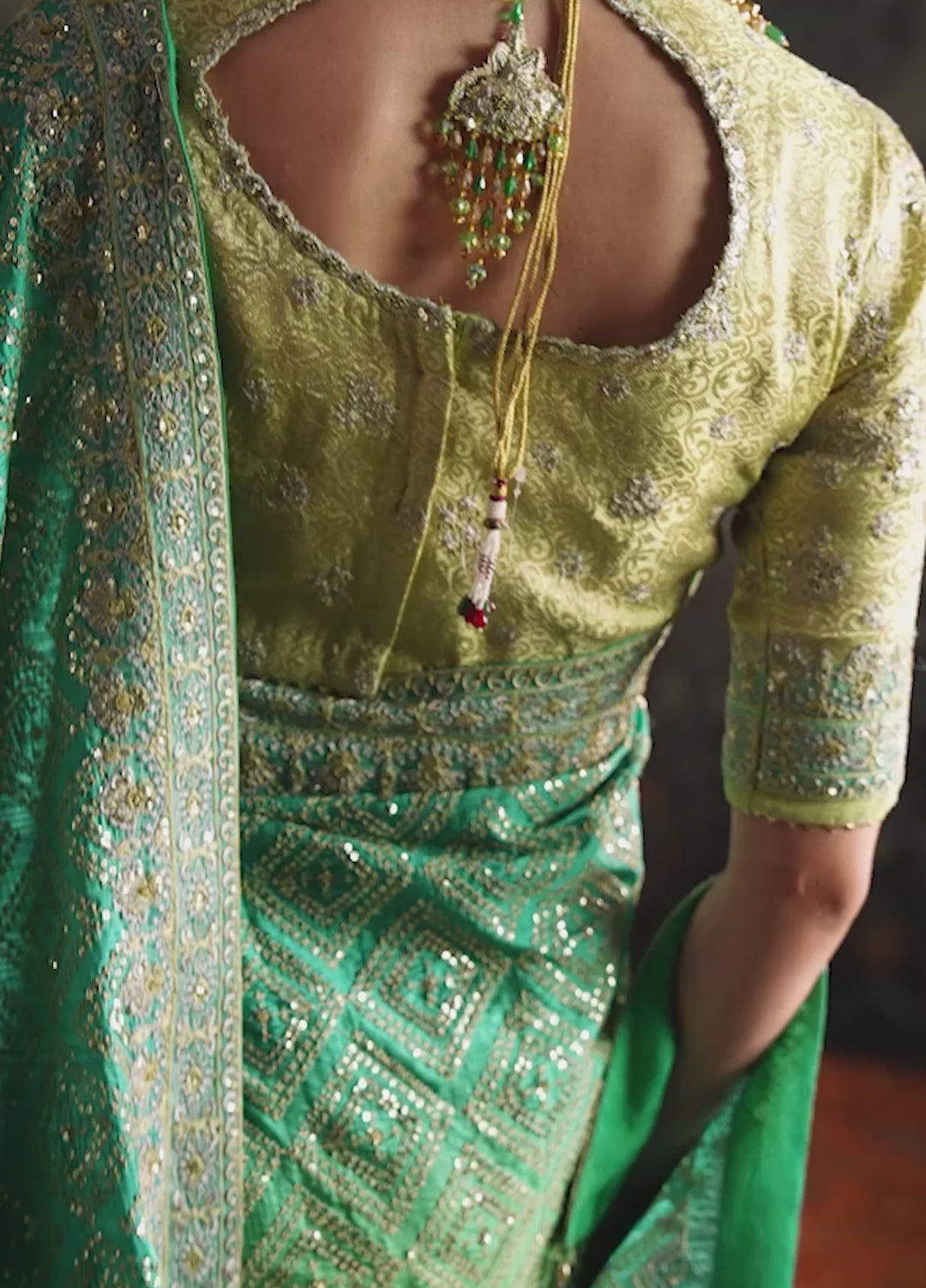 The Sari Edit by Aik Atelier Unstitched Silk Luxury Embroidered Saree AIK25SE Look-07 - Formals Collection