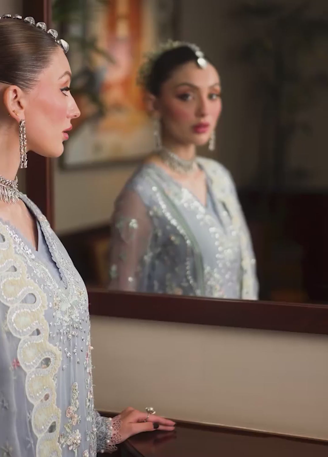 Elaya by Nureh Unstitched Embroidered Chiffon 4 Piece Suit NU26UEF NEL-94 - Festive Collection