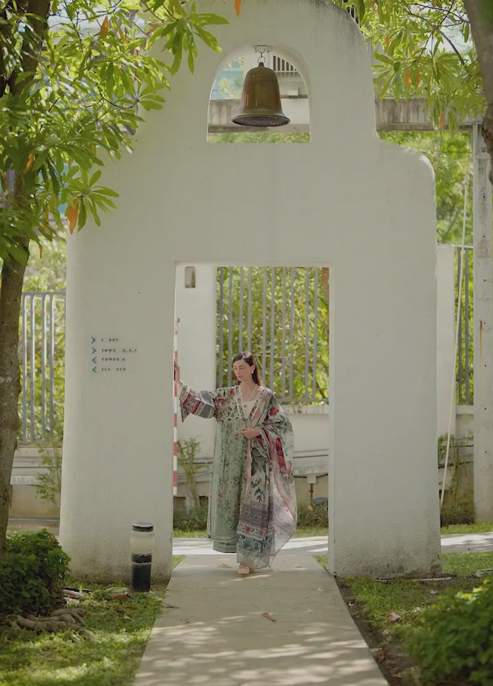 Santorini by Elaf Unstitched Lawn Printed 3 Piece Suit EL26US EPN-6B OPALINE GARDEN - Summer Collection