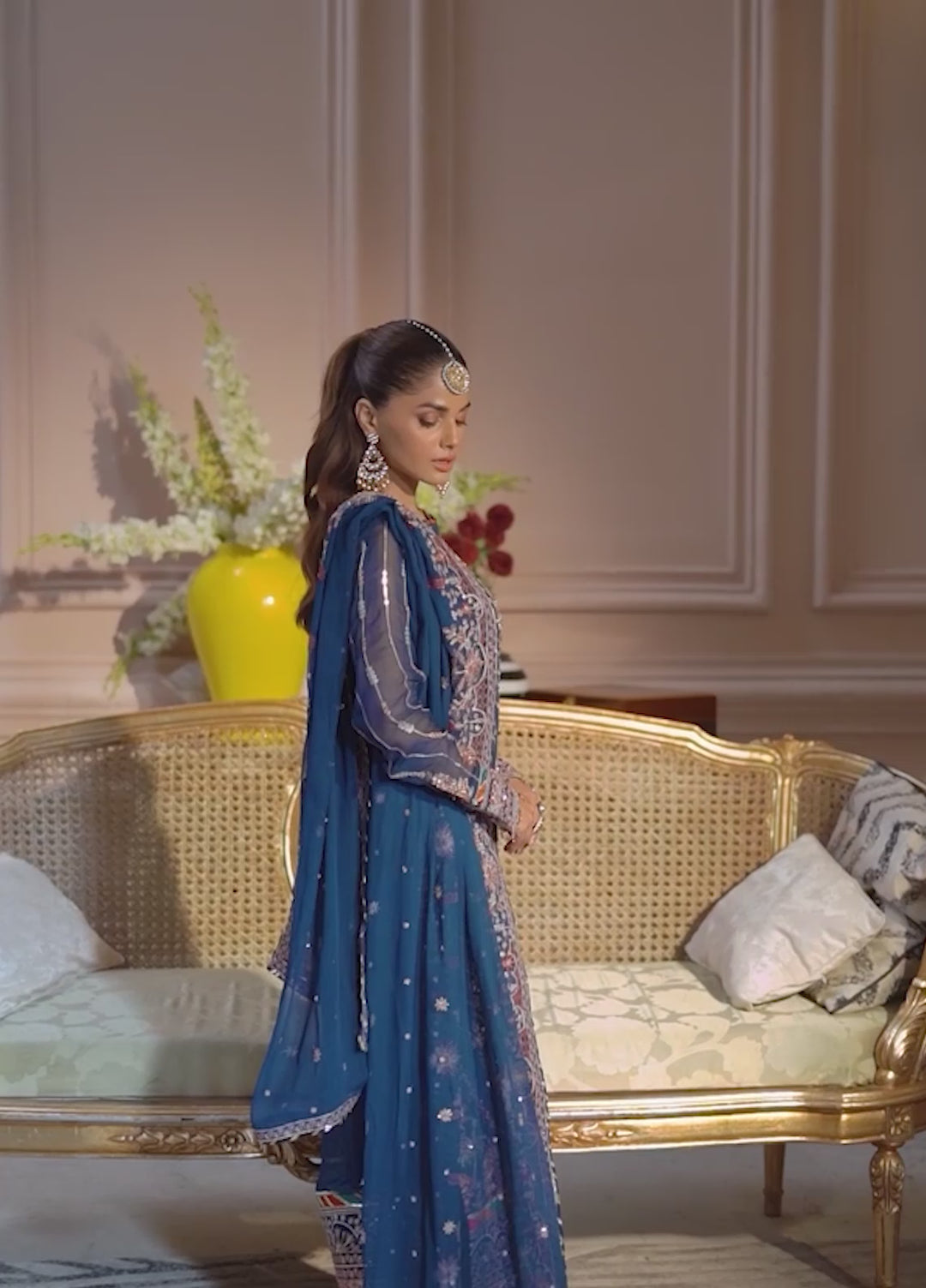 Elaine by Emaan Adeel Unstitched Embroidered Chiffon 3 Piece Suit EL-02 - Festive Collection