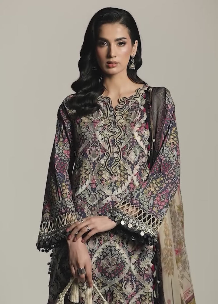 M Prints by Maria B Unstitched Embroidered Lawn 3 Piece Suit MB26UME 3B - Eid Collection