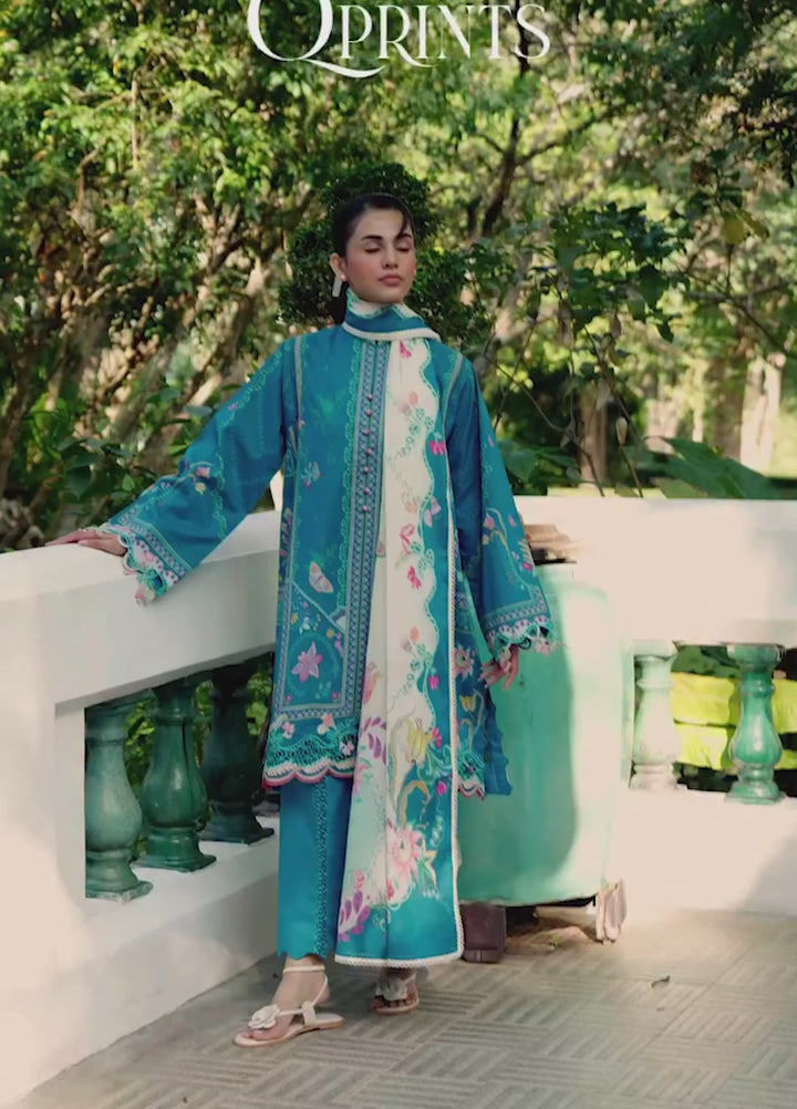 Q Prints by Qalamkar Unstitched Lawn Printed 3 Piece Suit QLK26QP Caire - Summer Collection