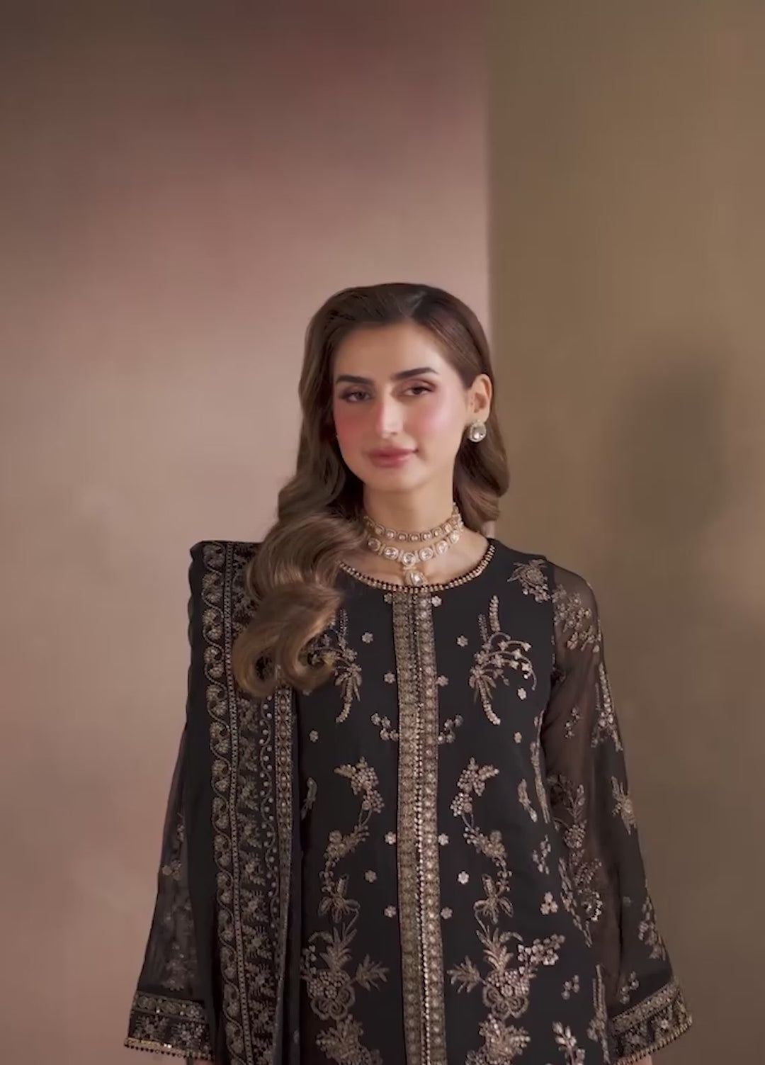 Zaryah by Zarif Unstitched Embroidered Chiffon 3 Piece Suit ZR26UZF ZF-ZYR-SUMBAL-05 - Festive Collection