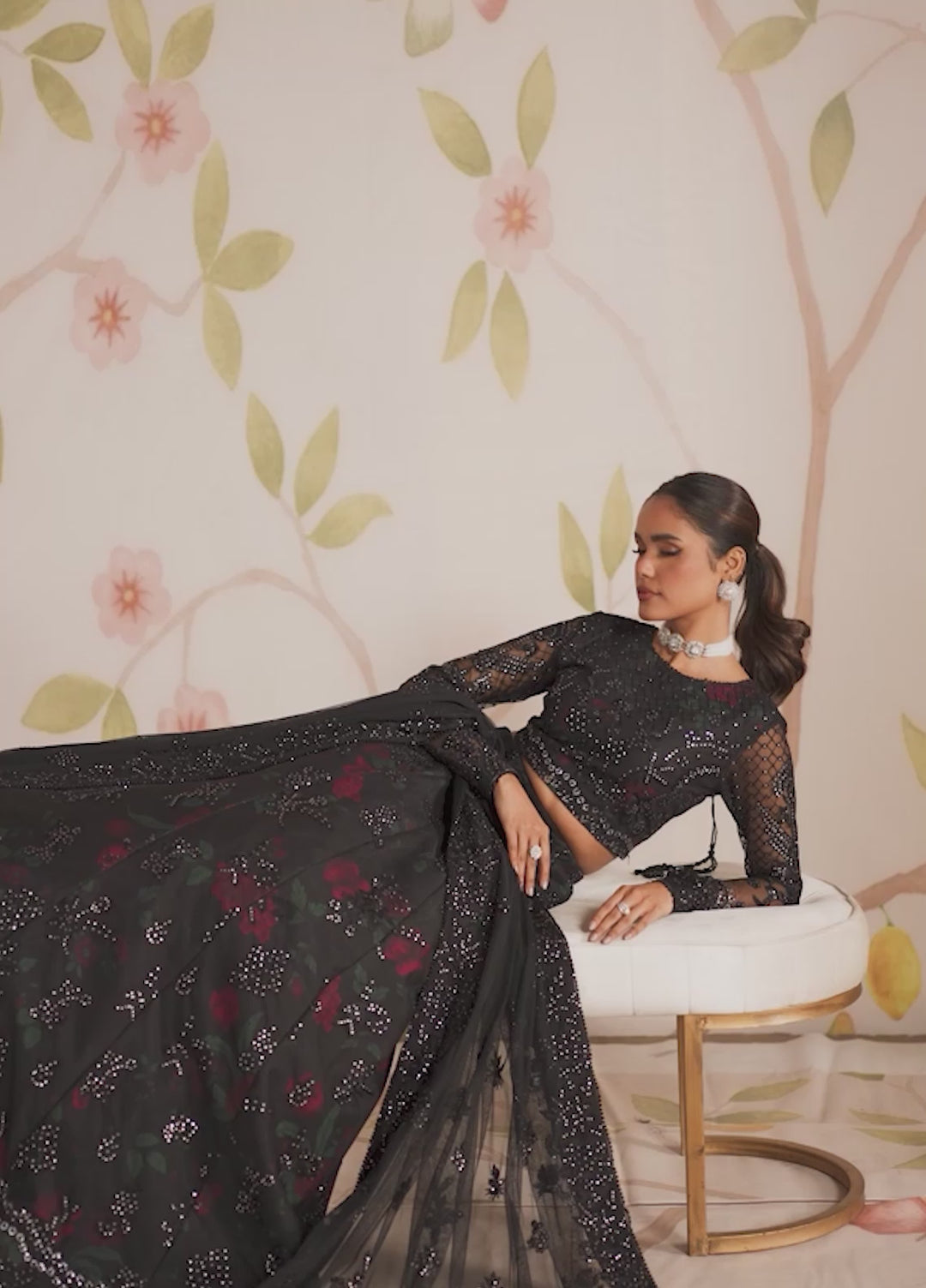 Shehnai by Zarif Embroidered Net Suit Unstitched 3 Piece ZR25UF ZS-09 Haneen - Formals Collection