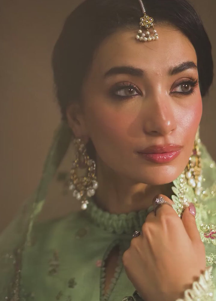 Sable Vogue Unstitched Embroidered Raw Silk 3 Piece Suit SV26UL FC-03-25 Green - Summer Collection
