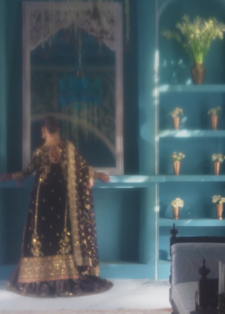 AIK Udaipur Velvet Unstitched Luxury Embroidered 3 Piece AIK25 D-06 - Formals Collection