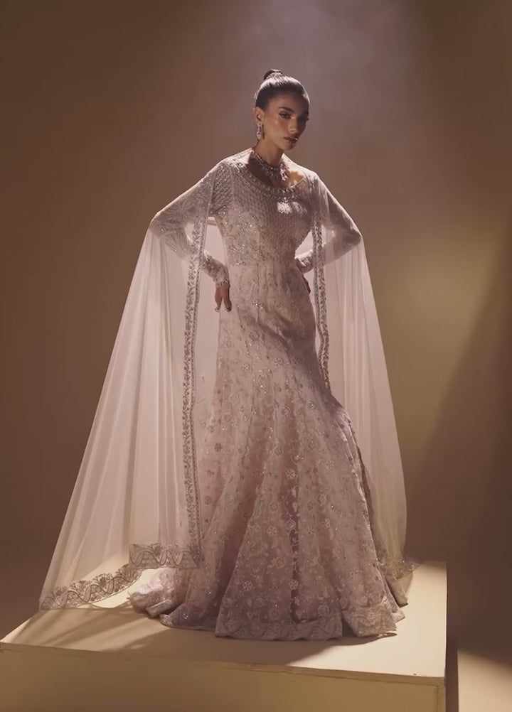 Afsanay by Zariya Luxury Embroidered Unstitched Chiffon 3 Piece Suits ZRY25LF D1 ZB50032 - Festive Collection