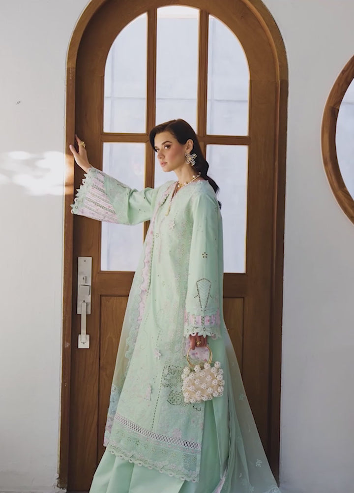 Qalamkar Chikankari Unstitched Embroidered Lawn 3 Piece Suit QLK26UCL CM-08 Seren - Summer Collection