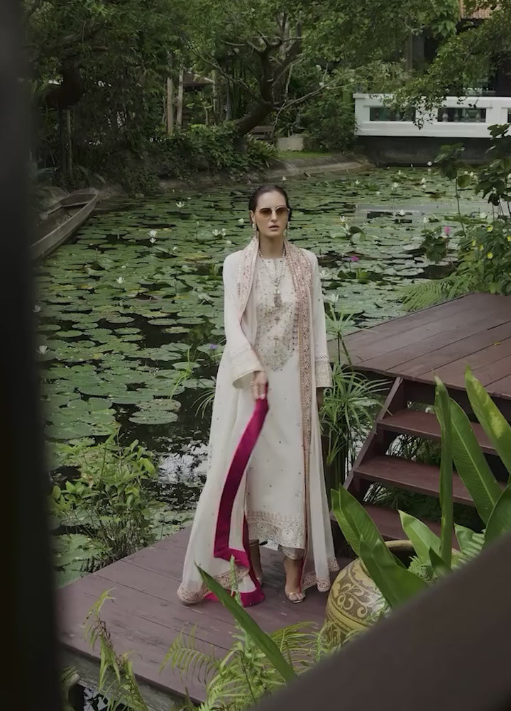 Nuvera by Mushq Hemline Embroidered Raw Silk Suits Unstitched 3 Piece MQ25NF D-04 Elnaz - Festive Collection