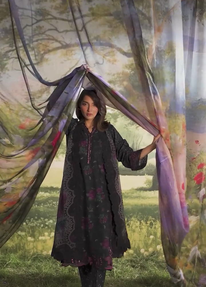 Bloom by Nureh Unstitched Embroidered Doria Lawn 3 Piece Suit NU26ULB BL-18 - Summer Collection