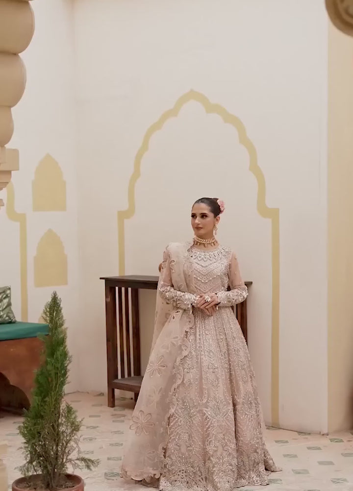 Diara Couture Pret Embroidered Sharara Chiffon 3 Piece Suit DF-35 Light Pink