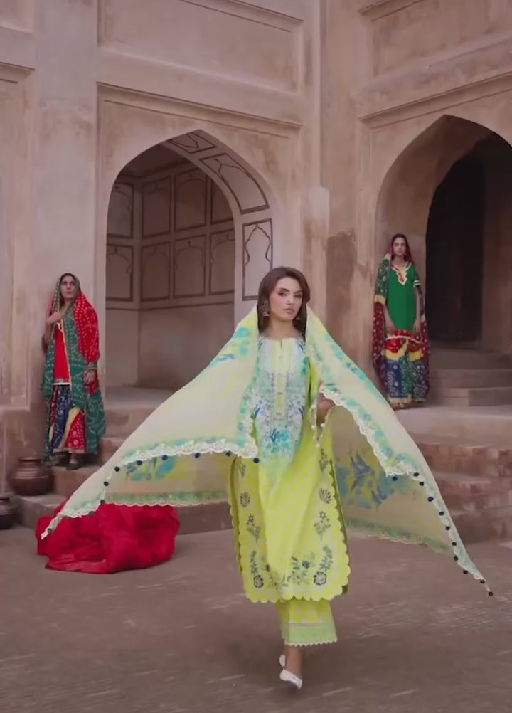 Combination by Charizma Unstitched Embroidered Lawn 3 Piece Suit CHR26UCL CC6-25 - Festive Collection