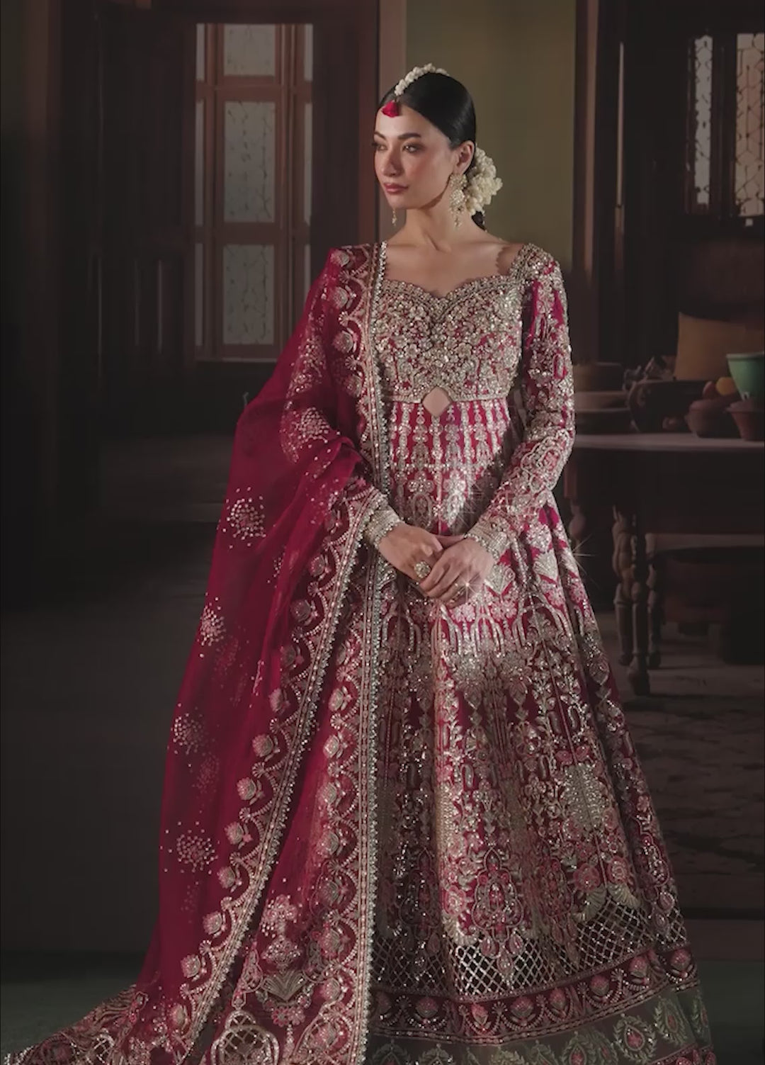 Shehnai by Afrozeh Unstitched Hand work Tissue Zari 3 Piece Suit AF26USW Virsa AFR-0160 - Wedding Collection