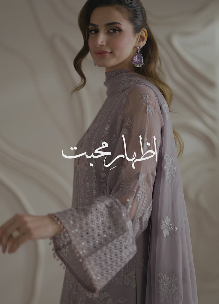 Lamisah by Lavish Premium Unstitched Embroidered Chiffon 3 Piece Suit LVP26UCL Lavender Dream - Festive Collection