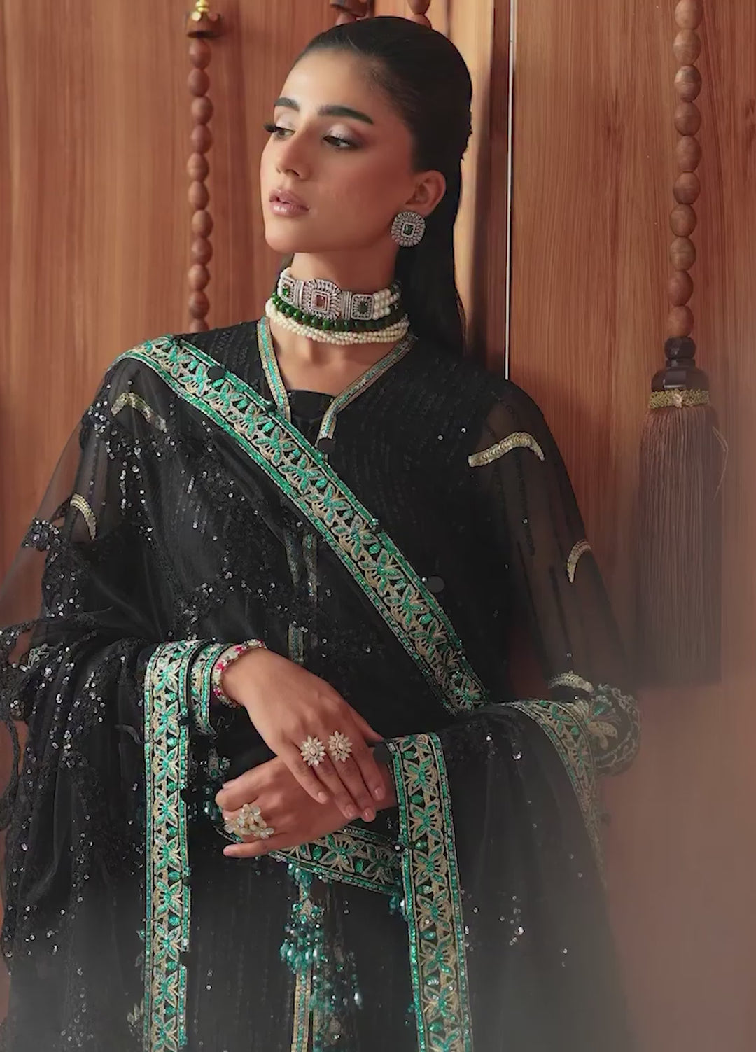 Aik Shaam by AIK Atelier Unstitched Chiffon Embroidered 3 Piece Suit AIK26US D-05 - Wedding Collection