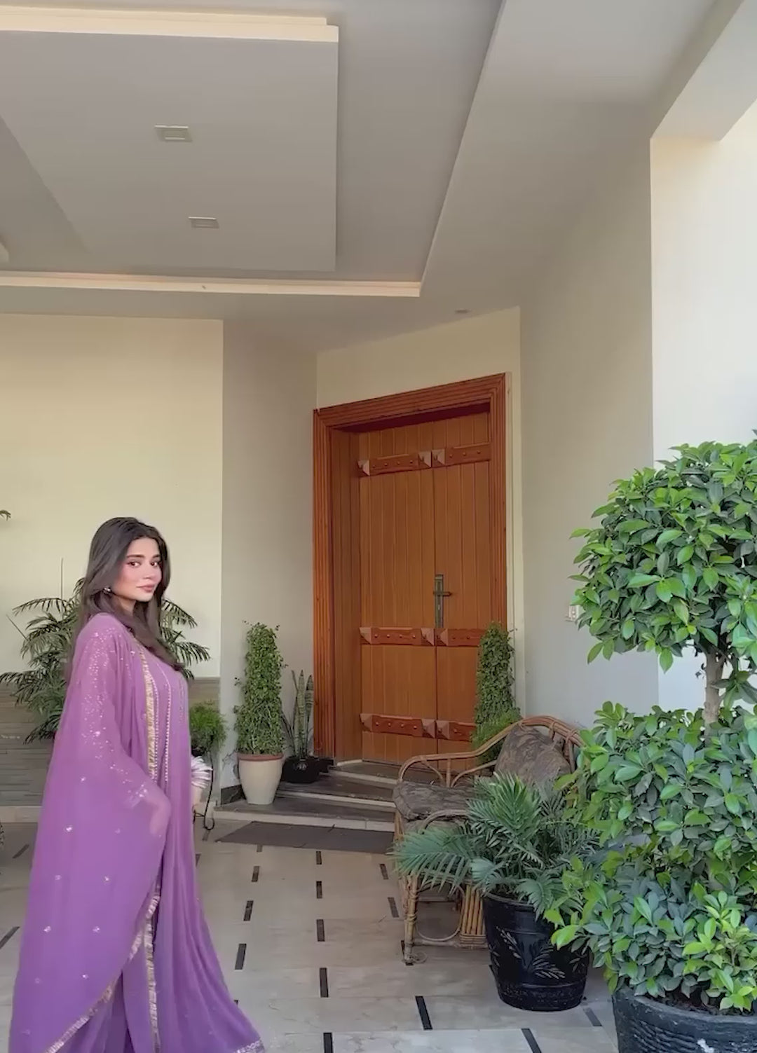 Mommy and Me by Abaan Zohan RTW Embroidered Chiffon 3 Piece Suit Kashish Lilac - Festive Collection