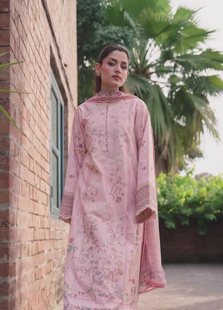 Odyssey by Florent Unstitched Embroidered Lawn 3 Piece Suit FL26UOL FZ-2A - Eid Collection