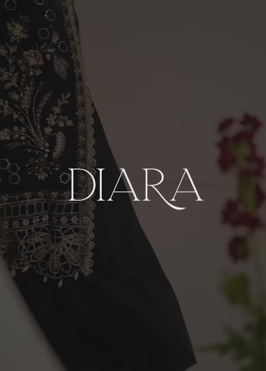 Diara Couture Pret Embroidered Organza 3 Piece Suit US-648 Rehani