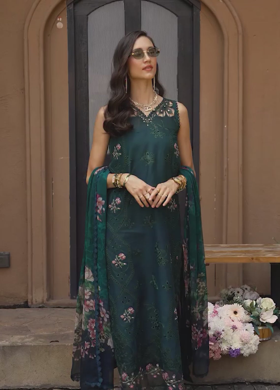 Noor by Saadia Asad Unstitched Embroidered Laserkari Lawn 3 Piece Suit SA26ULNL D11 - Lawn Collection