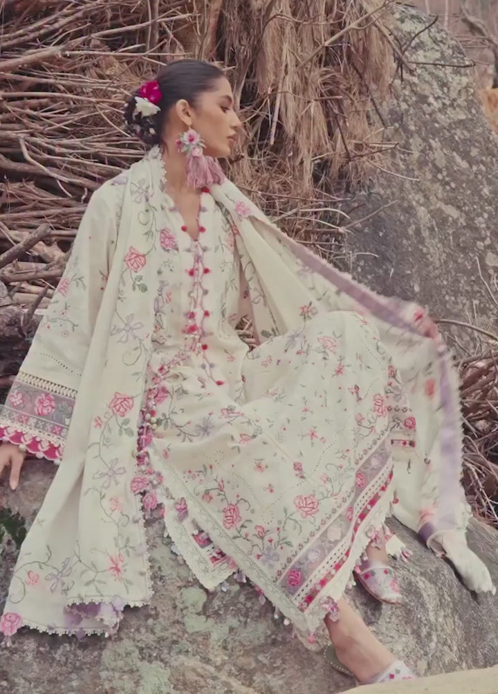 Meili by Zaha Unstitched Embroidered Lawn 3 Piece Suit ZK26UML ZL26-03A - Festive Collection