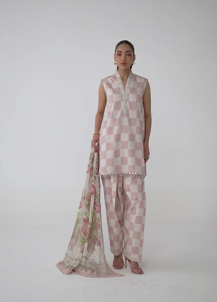 M Prints by Maria B Unstitched Printed Lawn 3 Piece Suit MB26UMP D-06 A - Summer Collection